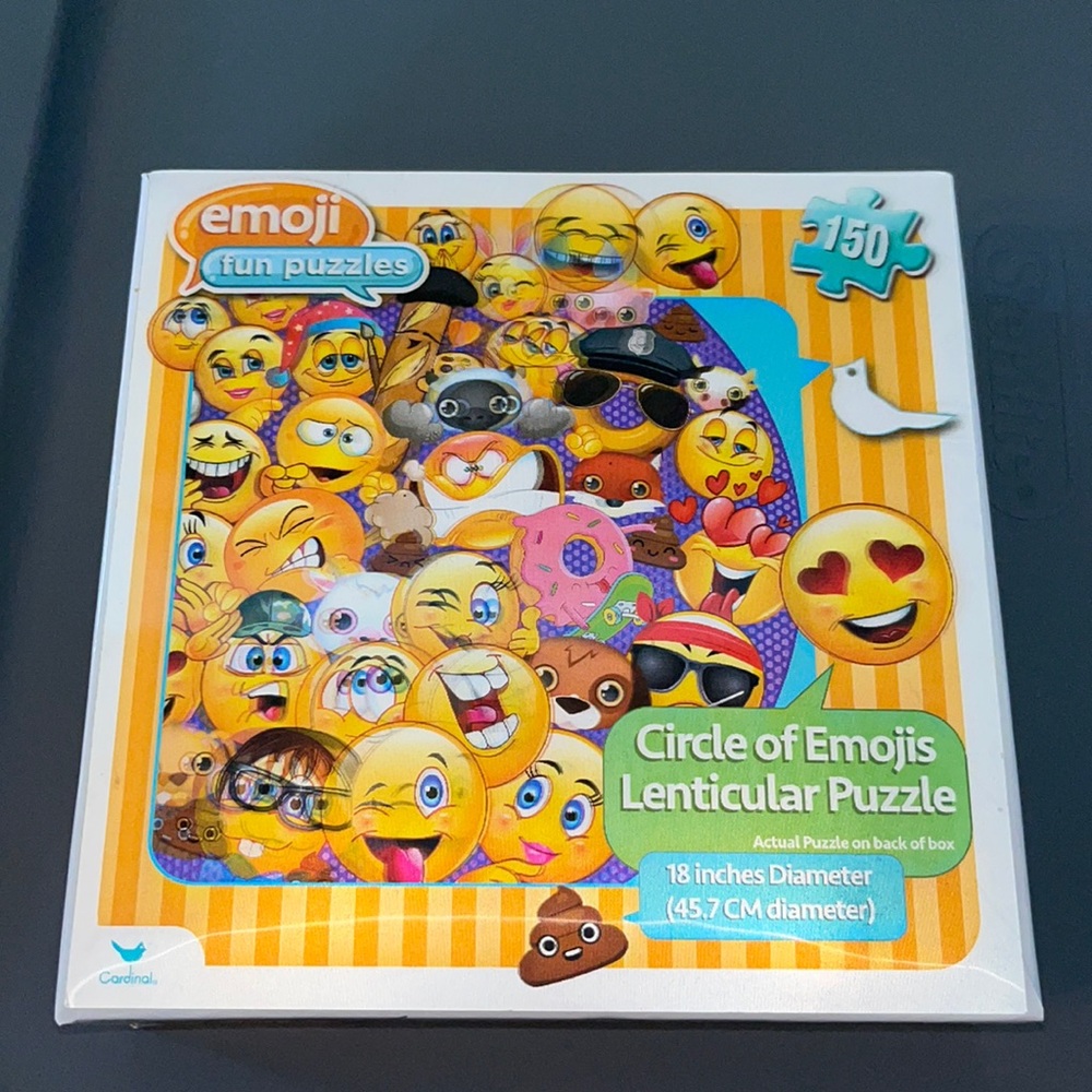 Circle of Emojis Lenticular Puzzle 150 Pieces 18 inches diameter